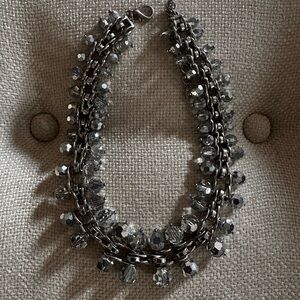 Elegant Silver Crystal Necklace